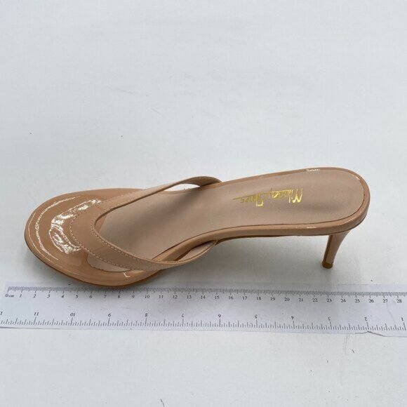 Womens Flip Flop Sandals Slip on Kitten Heel Mules Round Toe Slides Summer - Picture 2 of 8